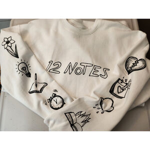 Alec Benjamin 12 Notes Tour Crewneck Sweatshirt Size Medium NWOT